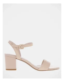 Best reviews of 😍 Basque Roma Leather Block Heel 🩴 Sandal In Beige 💯
