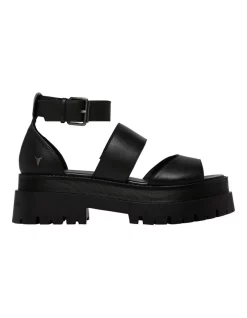 Top 10 🤩 Windsor Smith Thrilled Black Leather Ankle Strap Platform 🩴 Sandal ⌛