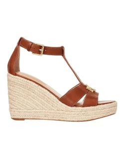 Best Pirce 😍 Lauren Ralph Lauren Hale Deep Saddle Tan 🩴 Sandal ⌛